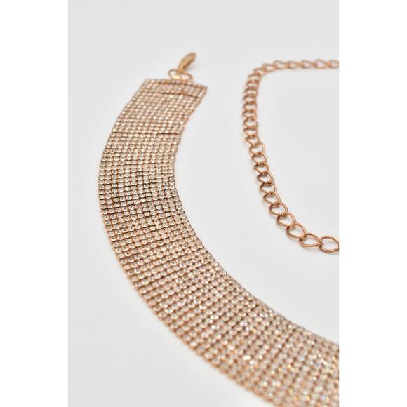 Vintage Crystal Chain Belt Gold Tone Thick Chunky Rhinestone Sparkling 26\